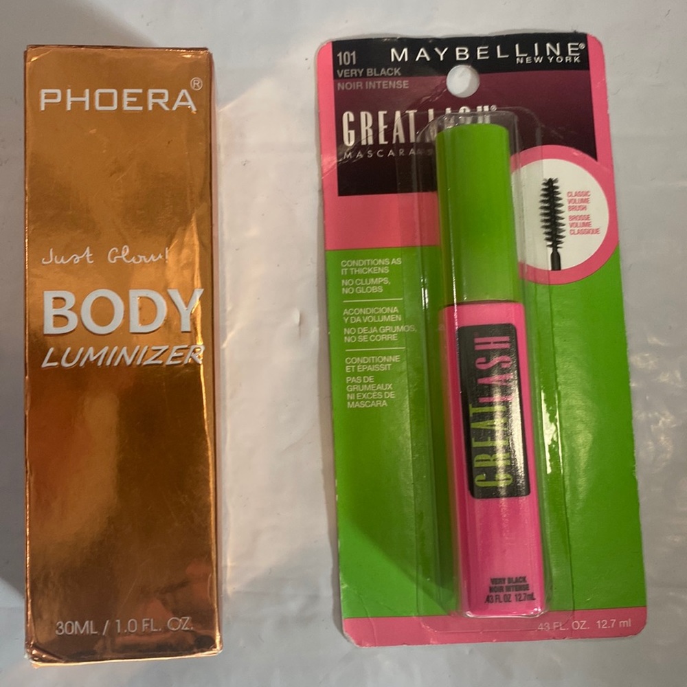 Maybelline Mascara with Phoera Body Luminizer